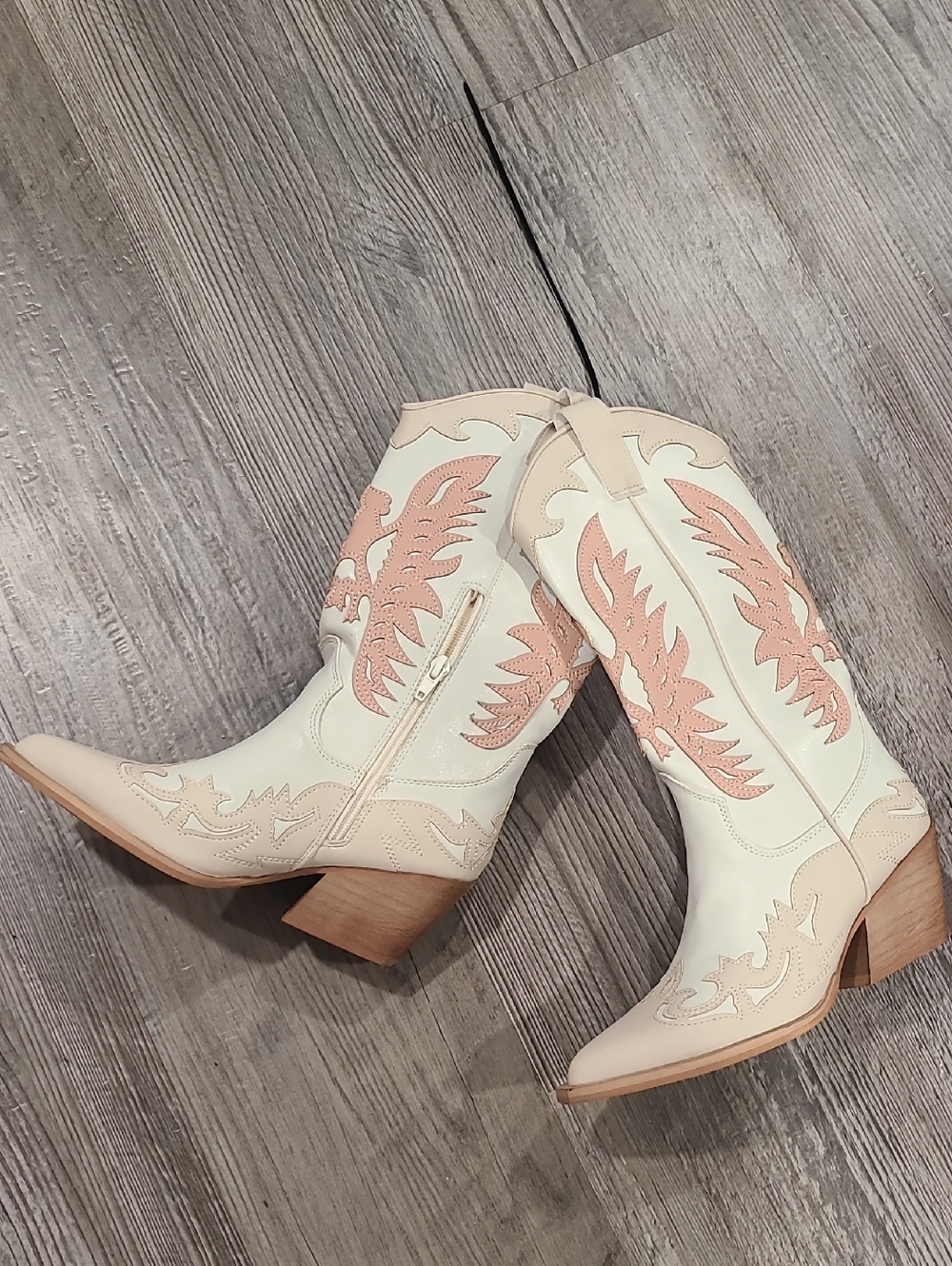 Mi.iM Take Me To Nashville Cowgirl Boots - Ivory Size 6 - Picture 5 of 7